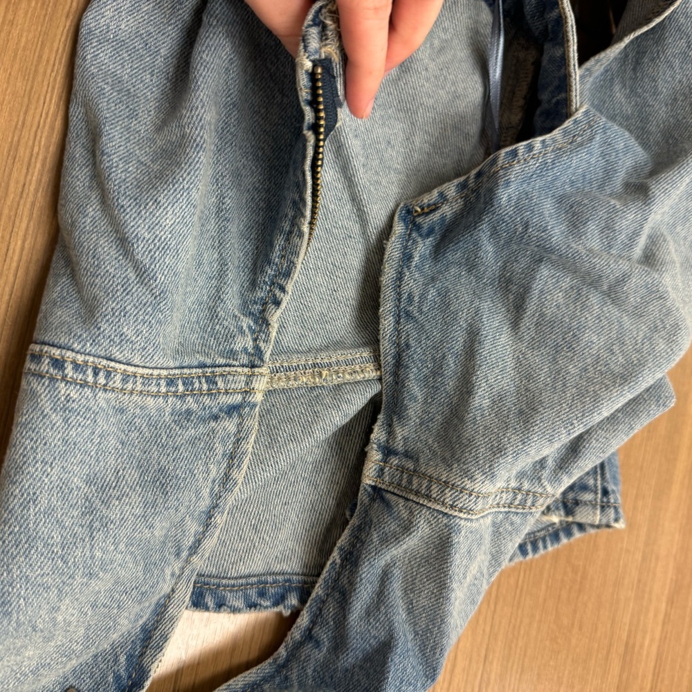 NWT Zara Denim Jean one shoulder‎ top - Picture 5 of 5